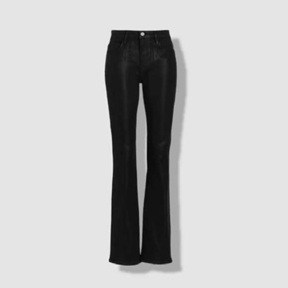 FRAME Le Mini Boot Coated Jeans Black